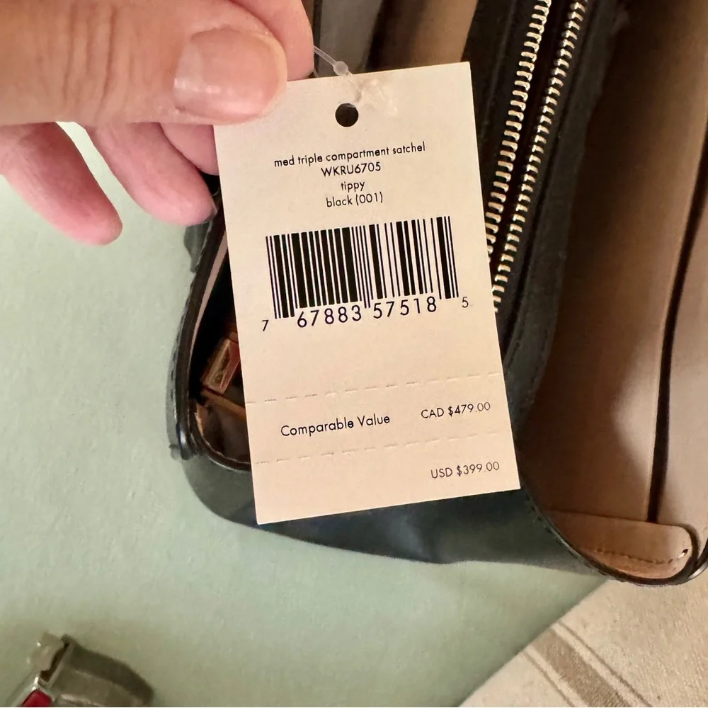 Kate Spade Medium Triple Compartment Black Satchel - Picture 8 of 14